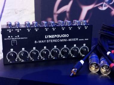 Mini Mixer DJ Stereo 8 canali passivo + cavi