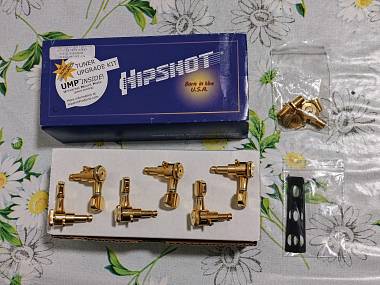 Hipshot 6 in line locking tuning machines meccaniche auto bloccanti gold